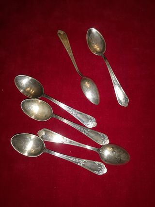 6 cucchiaini argento