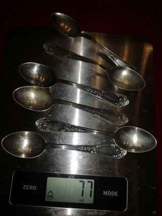 6 cucchiaini argento