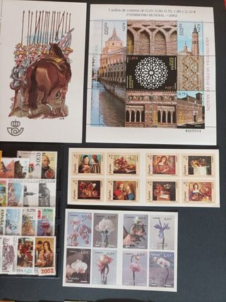 SELLOS ESPAÑA AÑO 2002 COMPLETO EN NUEVO