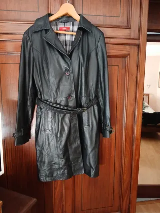 gabardina de piel mujer talla42
