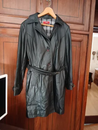 gabardina de piel mujer talla42