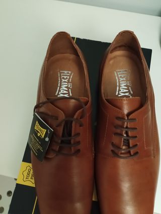 Zapatos hombre vestir color marron camel