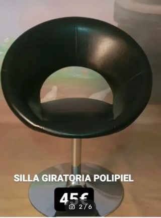 Silla giratoria de polipiel