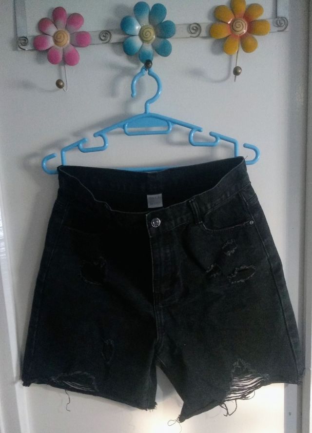 Vaquero corto de cintura alta