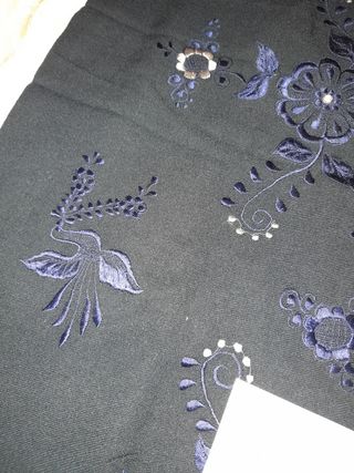 Mantón - plaid cama bordado