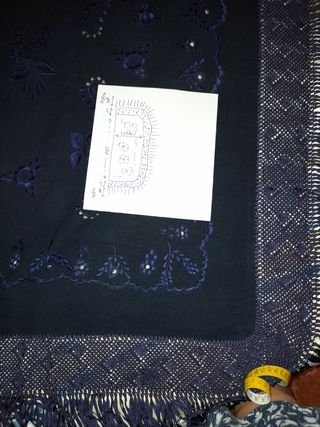 Mantón - plaid cama bordado