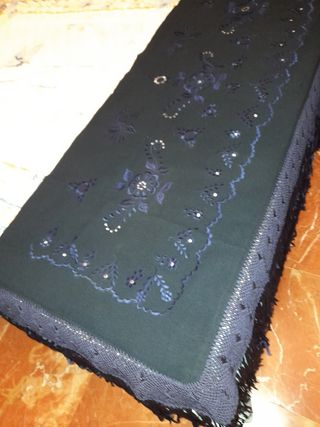 Mantón - plaid cama bordado