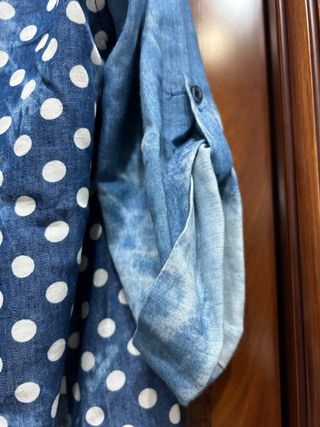 camicia pois blu e celeste