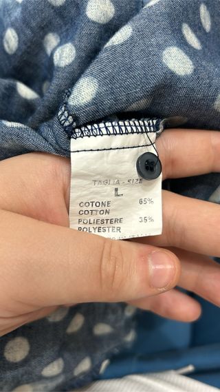 camicia pois blu e celeste