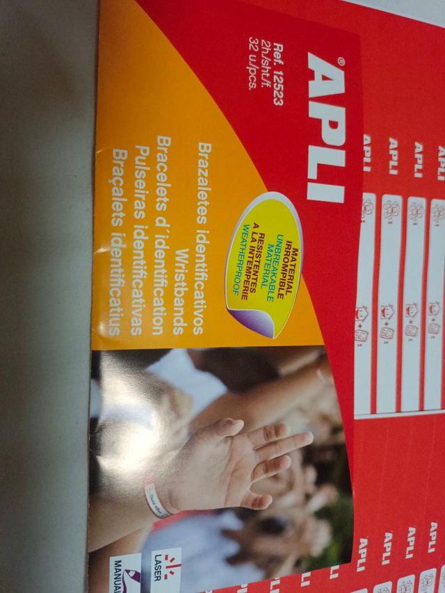 Pulseras identificativas apli