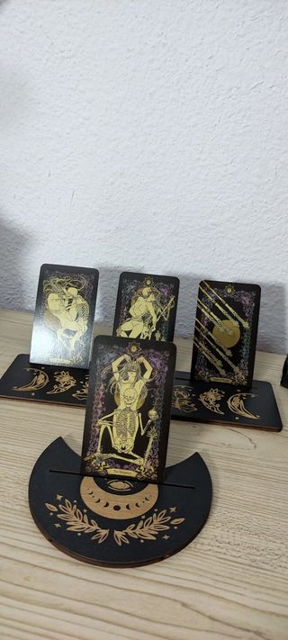 Set de Peanas soportes de madera para tarot