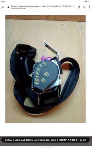 Cinturon seguridad delantero izquierdo Seat Ibiza