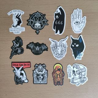 50 Stickers Autocolantes Góticos Coloridos