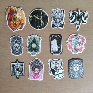 50 Stickers Autocolantes Góticos Coloridos