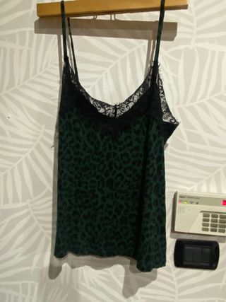 Camiseta top tirantes animal print
