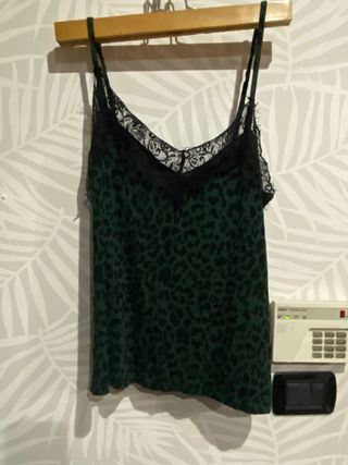 Camiseta top tirantes animal print