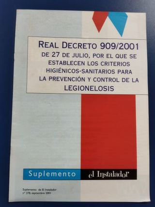 Real Decreto 909/2001 legionelosis