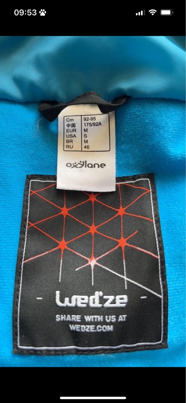 giubbino da sci o snowboard wed'ze taglia M