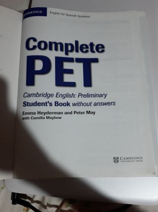 Complete Pet student's book CAMBRIDGE Cd