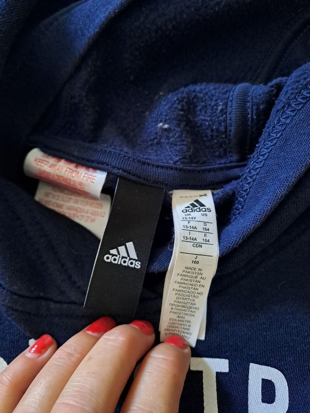 Sudadera adidas azul marino 14-16 años
