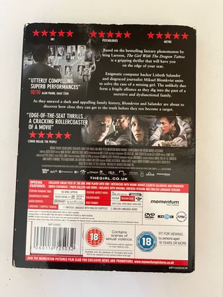 The Girl with the Dragoon Tatoo dvd