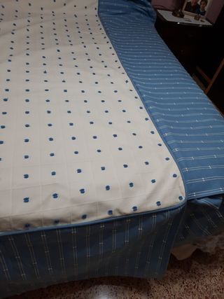 Edredon confecionado a mano  cama 90 cm