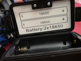 Linterna frontal led baterías