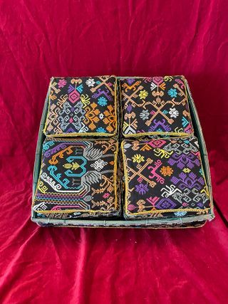 Set: 4 cestas balinesas + cesta básica grande