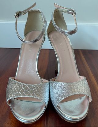 Sandalias Mins plata talla 39