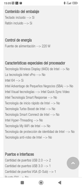 Ordenador packard bell imedia s2883