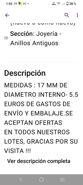 Anillo tipo Pedida plata