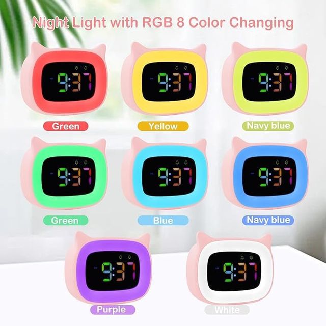 Sveglia digitale per bambini, luce notturna, NUOVA