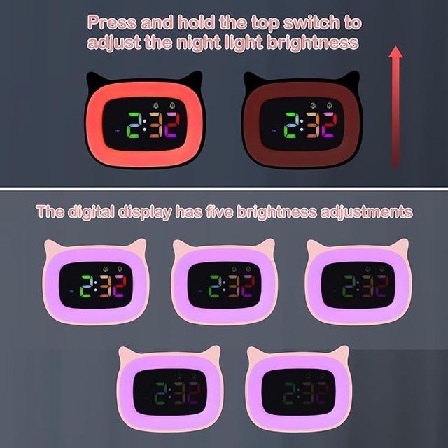 Sveglia digitale per bambini, luce notturna, NUOVA