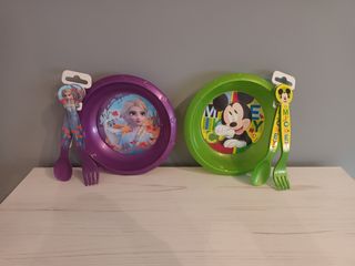 Set de plato y cubiertos