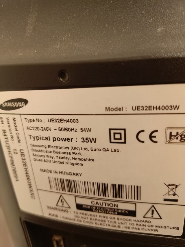 Televisión Samsung de 32