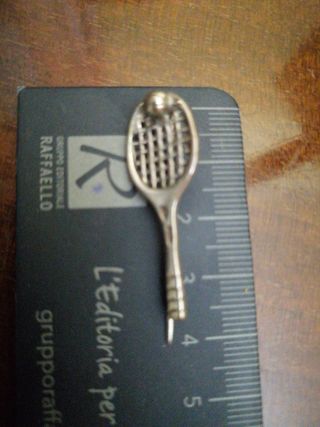 spilla racchetta tennis argento