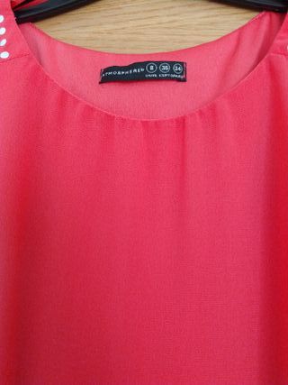 Primark Vestido Rosa fucsia con cinturón