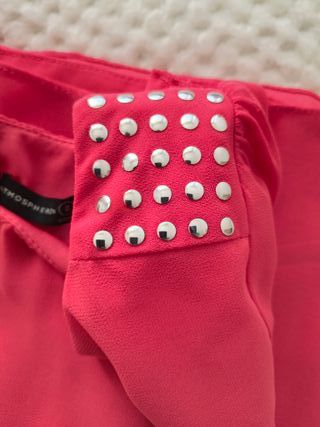Primark Vestido Rosa fucsia con cinturón