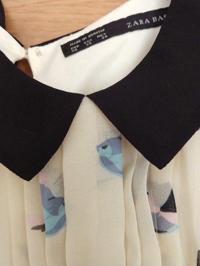 Zara vestido estampado con cinturón