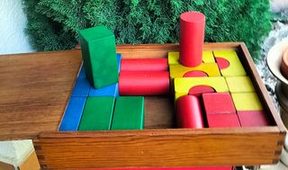 ANTIGUO JUEGO EDUCATIVO DE MADERA - AÑOS 1960