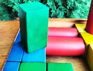 ANTIGUO JUEGO EDUCATIVO DE MADERA - AÑOS 1960