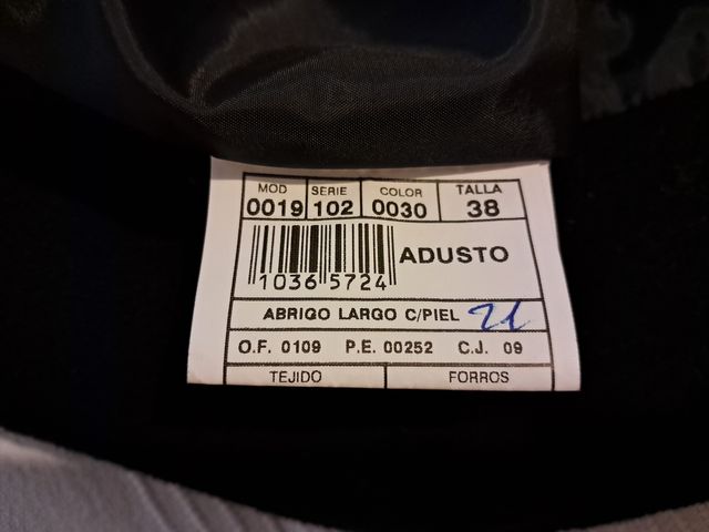 Abrigo Lana 38¡REBAJADO!