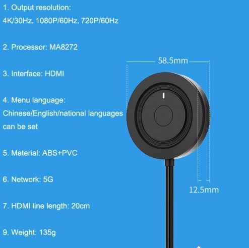 TV Stick 5G Wifi Display Dongle 4K