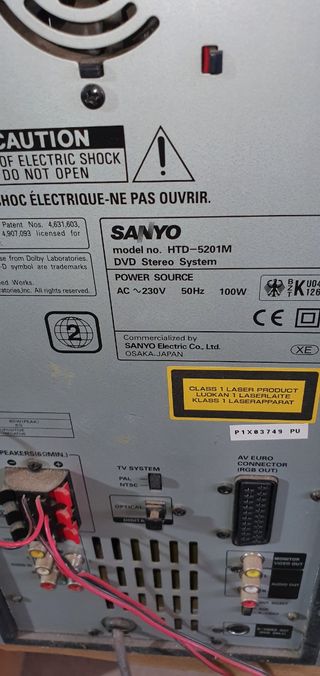 SANYO HTD-5201M DVD STEREO SYSTEM