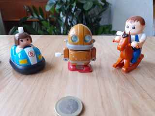 Lote de 8 juguetes tipo hojalata antiguos cuerda