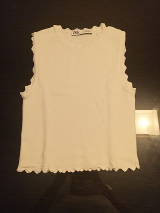 Camiseta blanca zara talla S