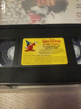 Película EL JOROBADO DE NOTRE DAME. VHS.