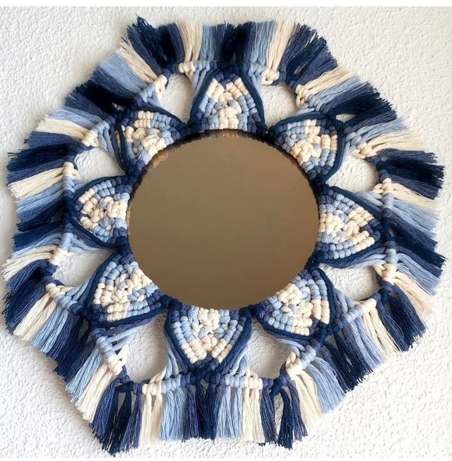 Espejo en macramé