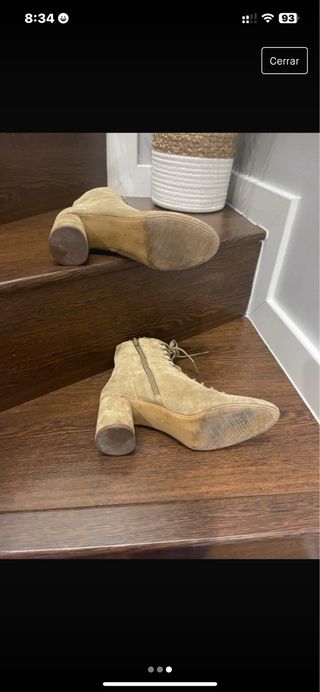 botines serraje zara 38