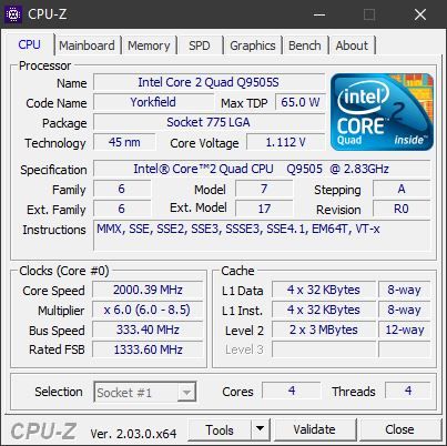 Ordenador Core 2 Quad Q9505S 256GB SSD 8GB RAM
